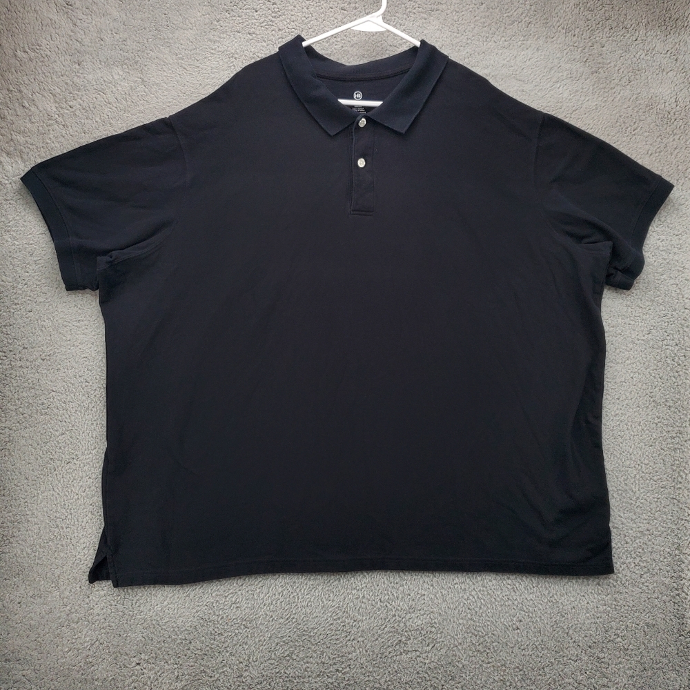 HB Polo Shirt Mens 5XL Black Cotton